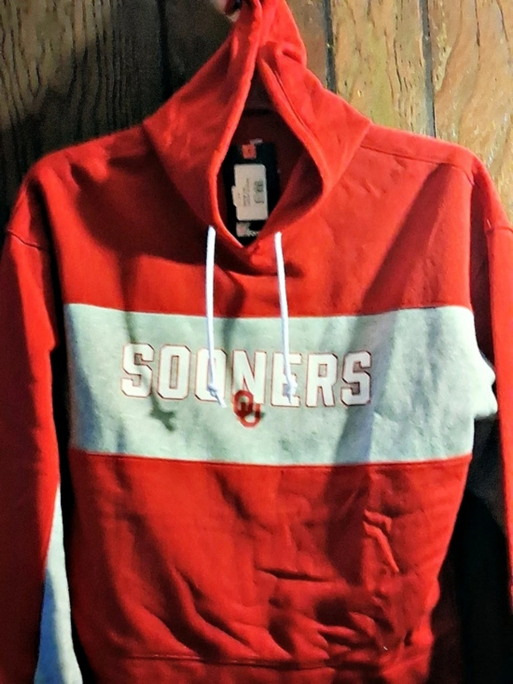 Fanatics Oklahoma Sooners Color Block Hoodie Size Medium NWT
